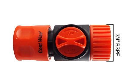 CostWise Hose Socket with Valve – ¾″ BSP Female Thread