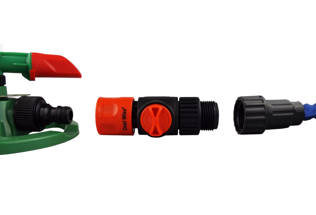 CostWise Hose Socket with Valve – ¾″ BSP Male Thread