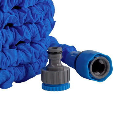 Heavy Duty Expandable Garden Water Hose Pipe With Sprayer, Blue