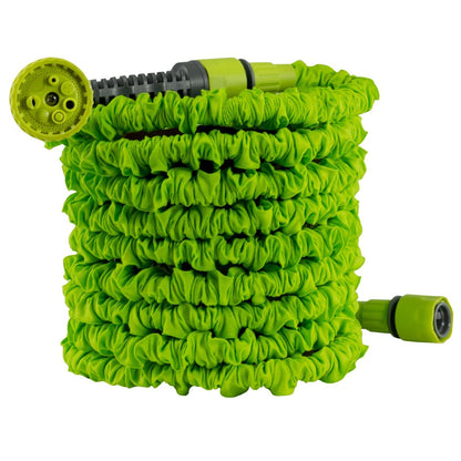 Heavy Duty Expandable Garden Water Hose Pipe With Sprayer, Green