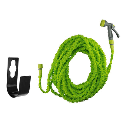 Heavy Duty Expandable Garden Water Hose Pipe With Sprayer, Green