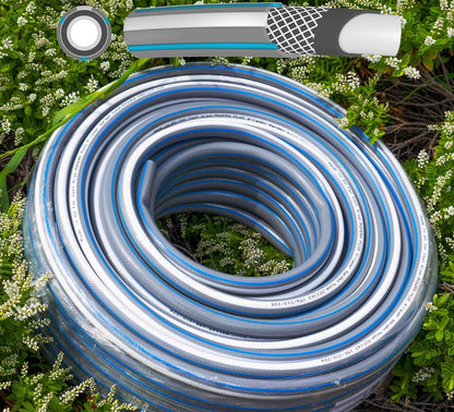 Grey Reinforced 4-Layer Garden Hosepipe (1m - 50m)