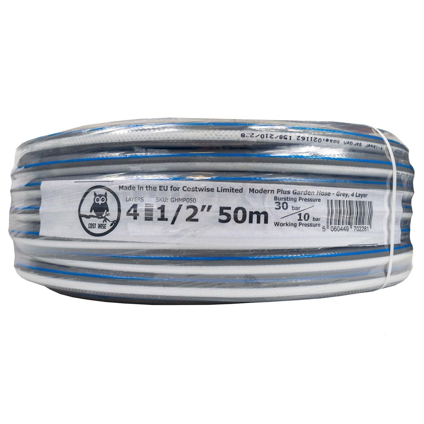 Grey Reinforced 4-Layer Garden Hosepipe (1m - 50m)