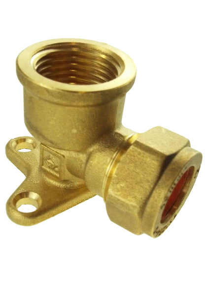 Brass Wall Mount for Copper Pipe 15mm - 1/2"BSPF