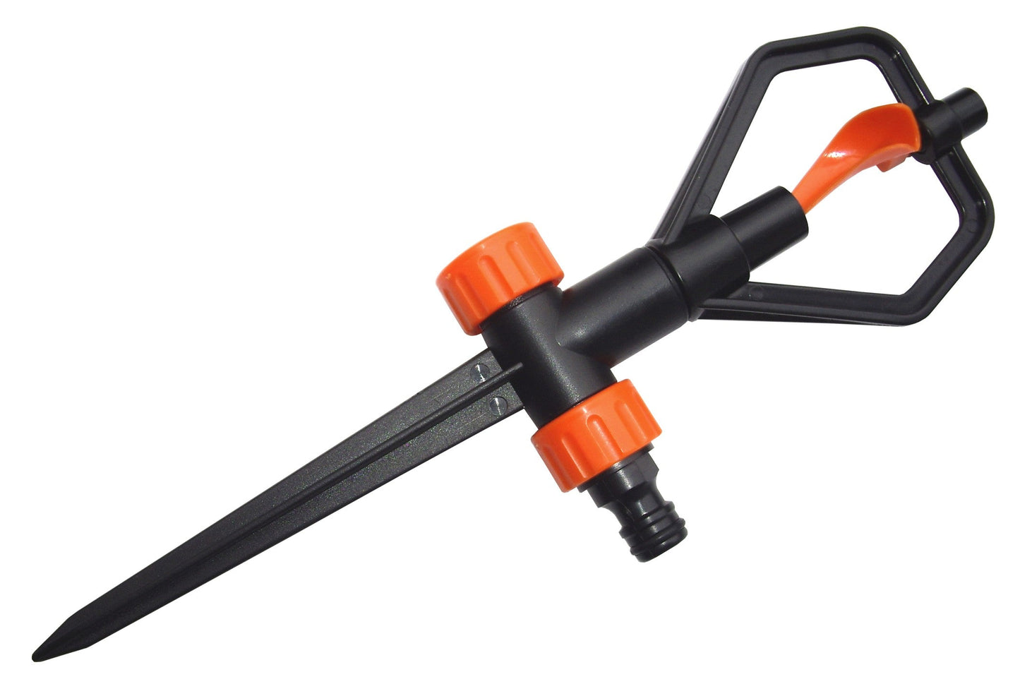 Rotary Butterfly Lawn Sprinkler on Spike (Black/Orange)