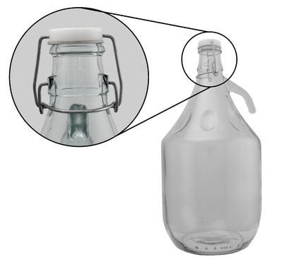 2 × 5L Glass Demijohns – Swing Tops & Airlocks