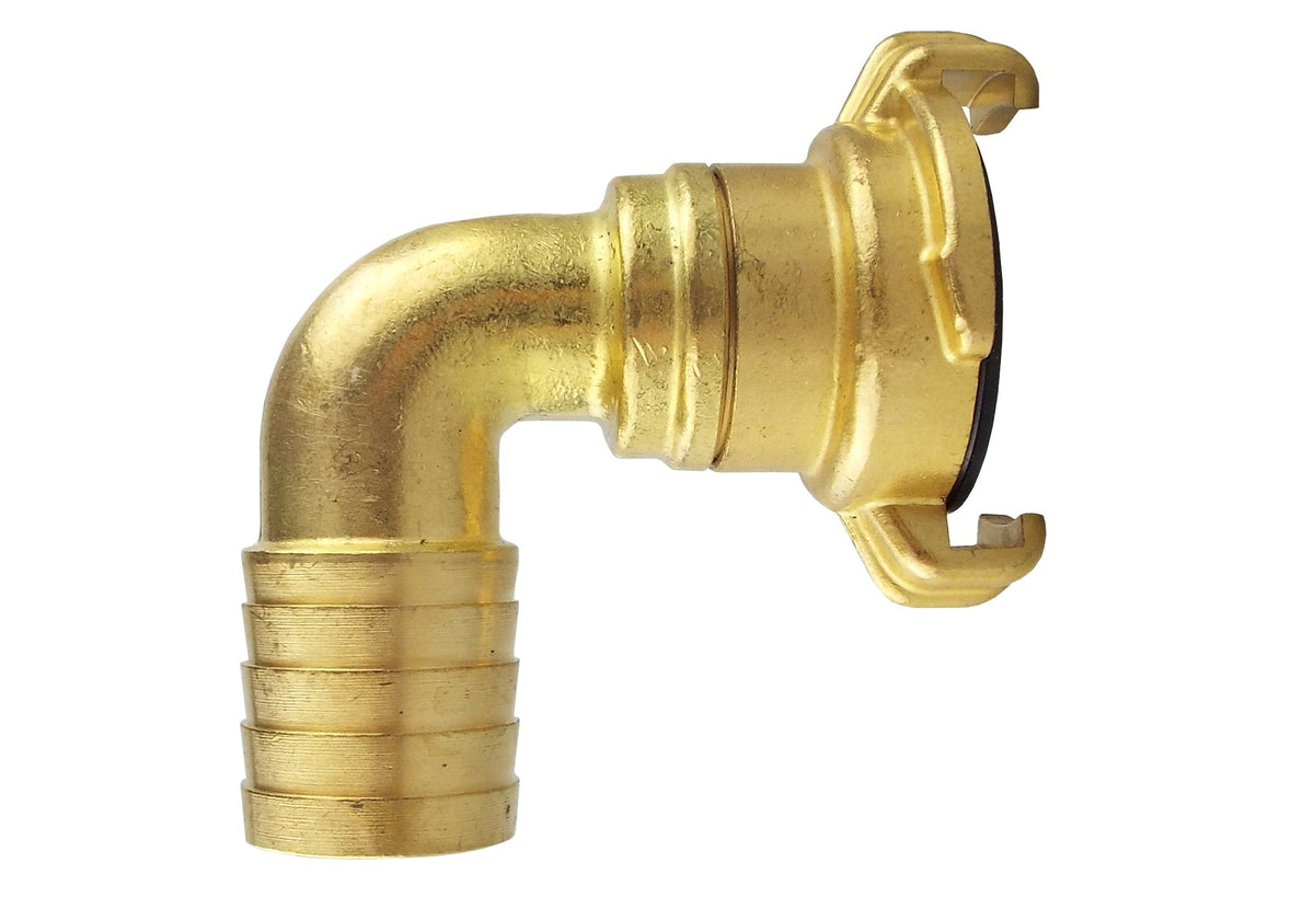 Brass Geka-Type Swivel Elbow – 19mm (¾″) Hose Barb