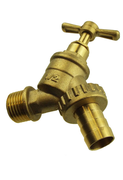 Garden Bib Tap Brass 1/2" BSPM - Barb