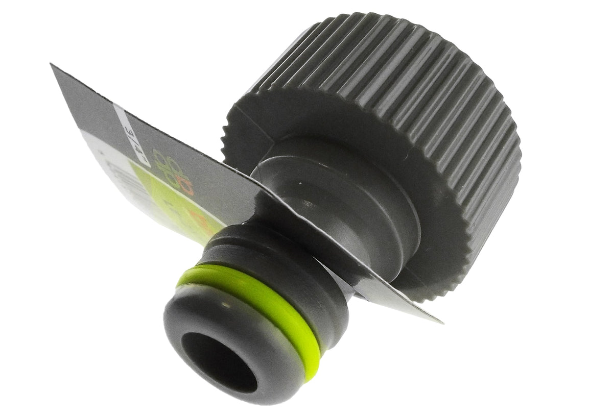 Lime ¾″ BSP Female Tap Adapter – Quick-Connect Plug