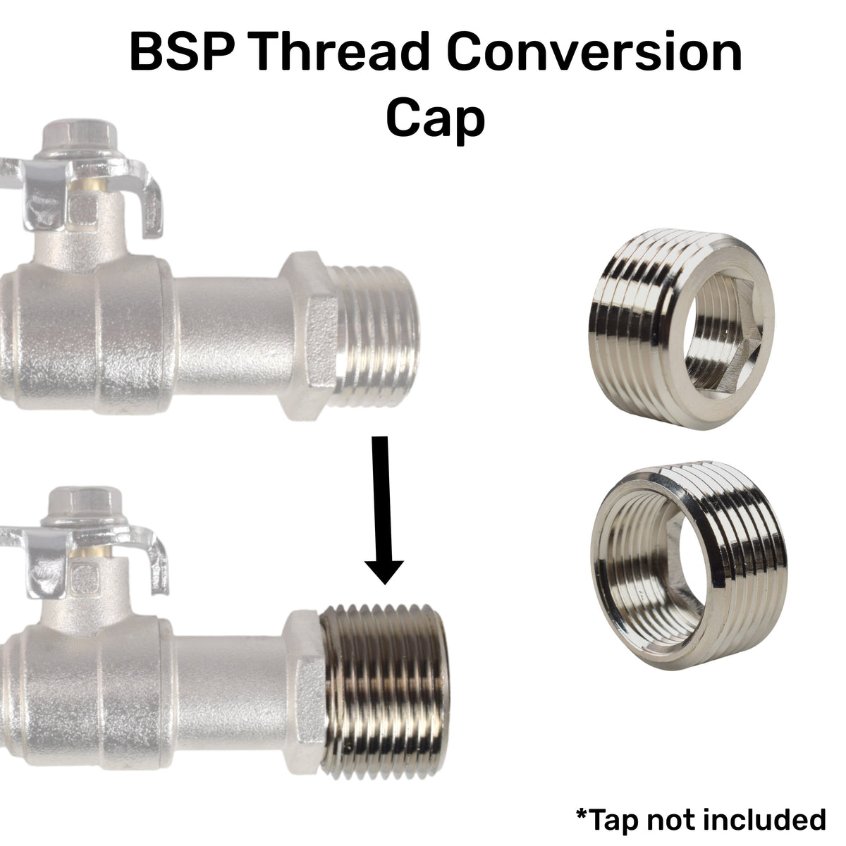 Double-Lever Metal Garden Tap Kit – ½″ / ¾″ BSP Inlet