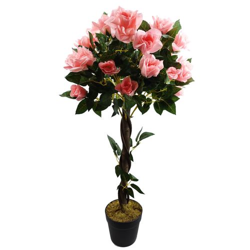 Artificial Pink Rose Tree Twisted Vine 90cm