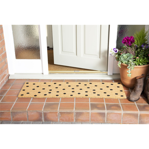 Spotted PVC Backed Coir 40x120cm Natural Doormat
