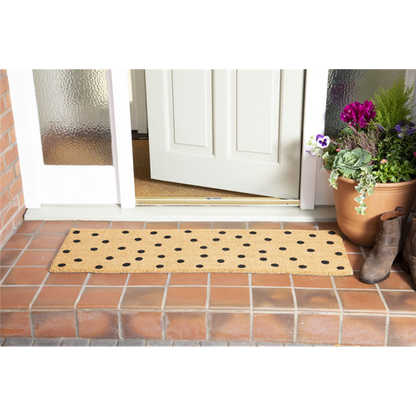 Spotted PVC Backed Coir 40x120cm Natural Doormat