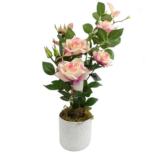 Artificial Pink Rose Plant 50cm
