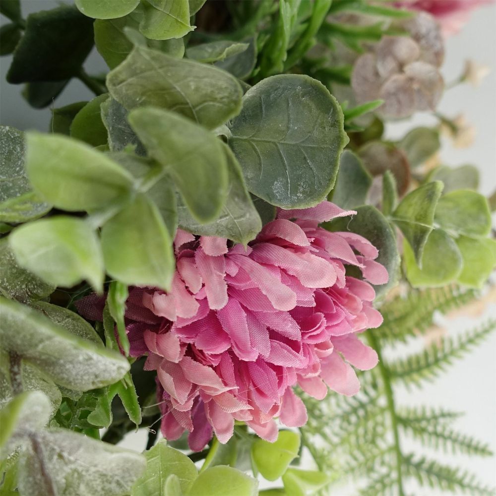 Luxury Artificial Pink Floral Blossom Wreath 45cm
