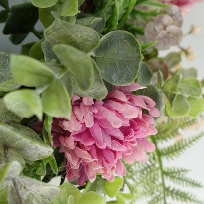 Luxury Artificial Pink Floral Blossom Wreath 45cm