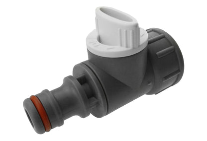 ¾″ BSP Female Tap Valve with Male Quick Plug – White Line