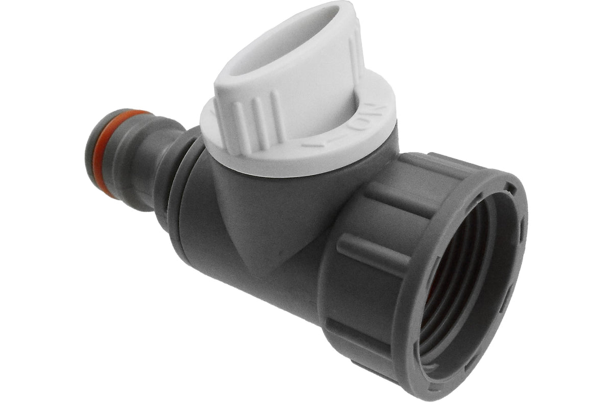 ¾″ BSP Female Tap Valve with Male Quick Plug – White Line