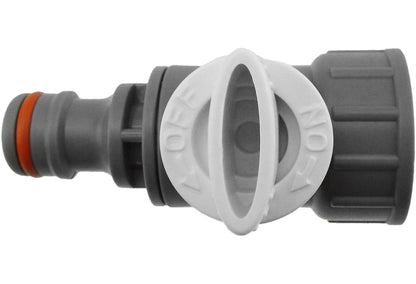 IBC S60X6 Adapter & Grey/White Valve – Quick-Connect Outlet