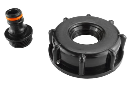 IBC S60X6 Cap with Black Male Quick-Connect Outlet