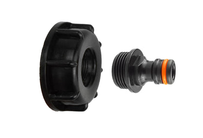 IBC S60X6 Cap with Black Male Quick-Connect Outlet