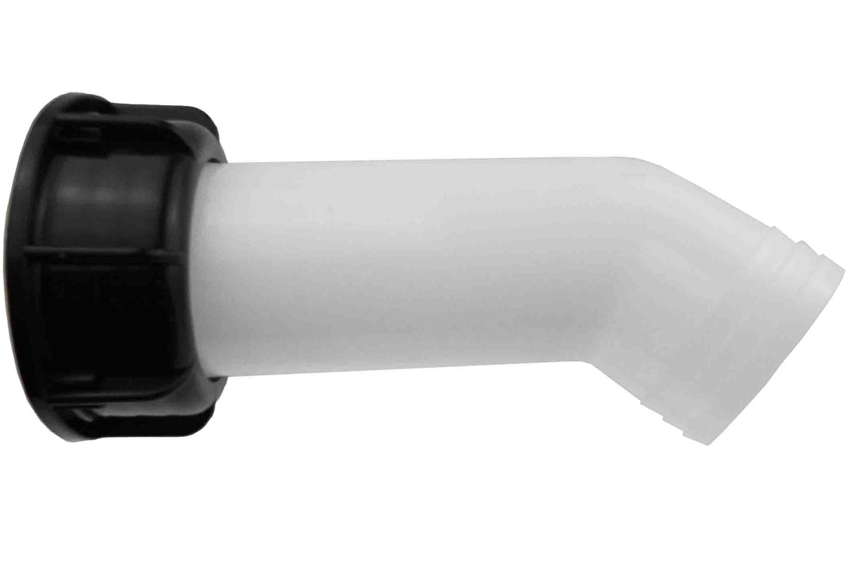 IBC Angled Outlet Spout – S60×6 Female to 2″ Hose Barb