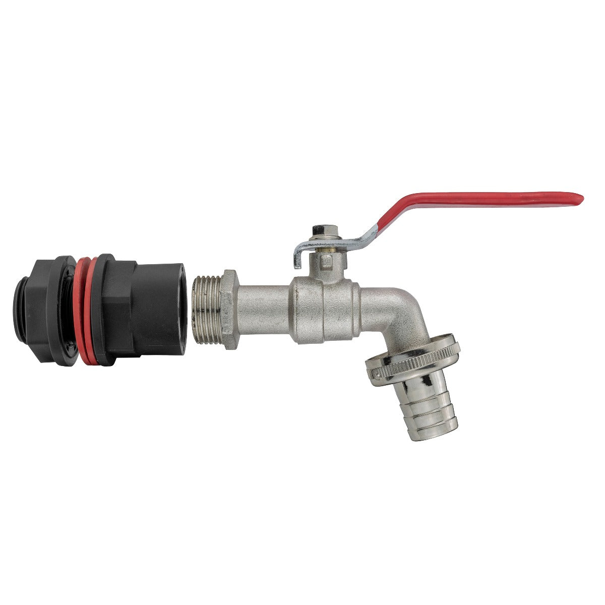 ½″ BSP Water Butt Kit with Lever Tap & ½″ Hose Barb