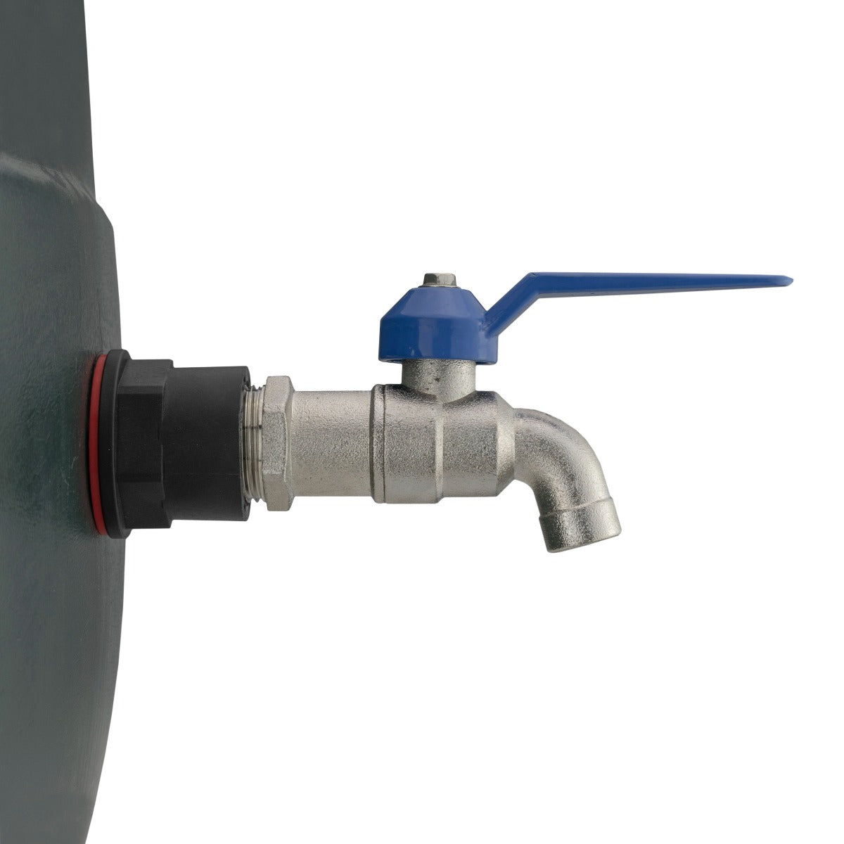 ½″ BSP Water Butt Kit with Blue-Lever Plain-Spout Tap