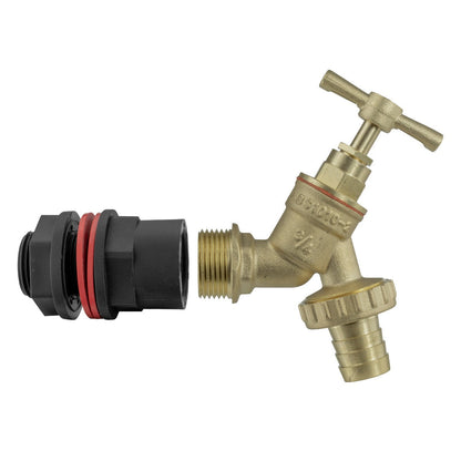 ¾″ BSP Water Butt Kit with Brass Bib Tap & ¾″ Hose Barb