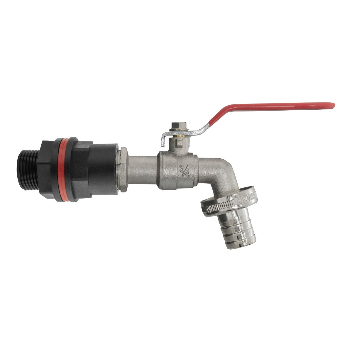 ¾″ BSP Water Butt Fitting Kit with ¾″ Barbed Lever Tap