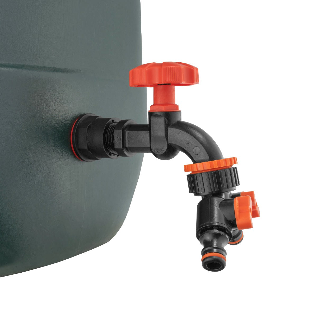 ¾″ Water Butt Kit with Black Tap & Two-Way Splitter