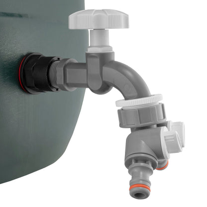 ¾″ Water Butt Kit – Grey Tap & Two-Way Splitter & Cutter