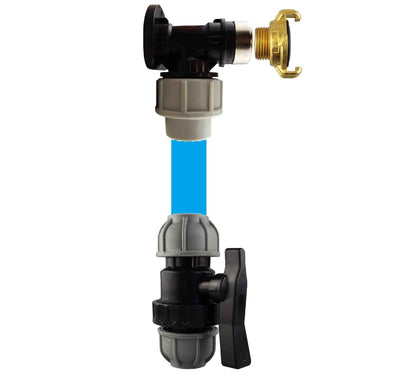 20mm MDPE Wall Kit – Claw Outlet & Separate MDPE Valve