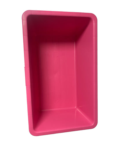 90L Pink Rectangular Mixing & Utility Tub
