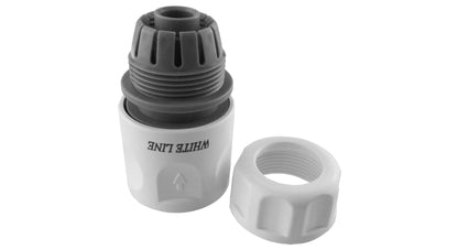 White Line Quick Hose Connector for ¾″ Hose – Grey/White
