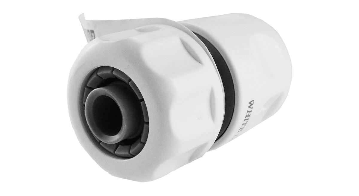 White Line Quick Hose Connector for ¾″ Hose – Grey/White
