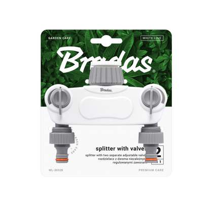 White Line 2-Way Tap Splitter – 1″/¾″ BSP, Individual Valves