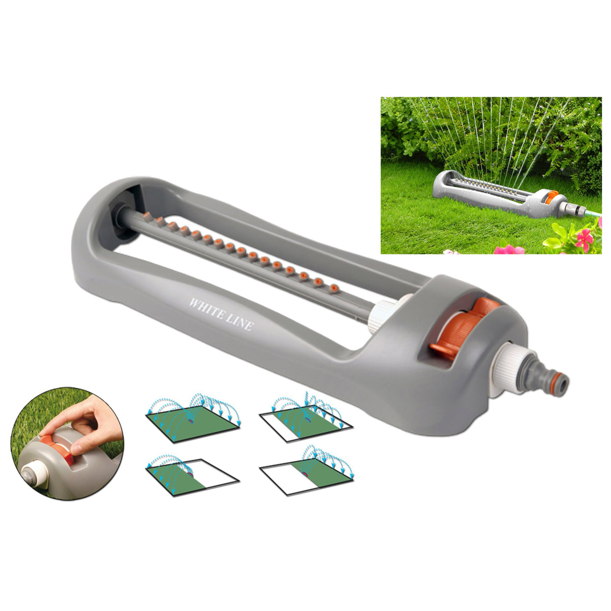White Line WL-Z23 Oscillating Sprinkler – Adjustable Range