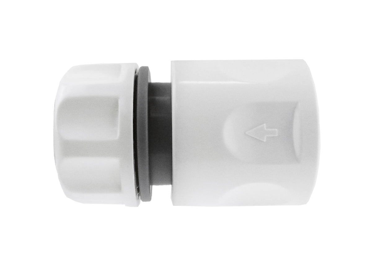 White Line Quick Hose Connector for ¾″ Hose – Grey/White