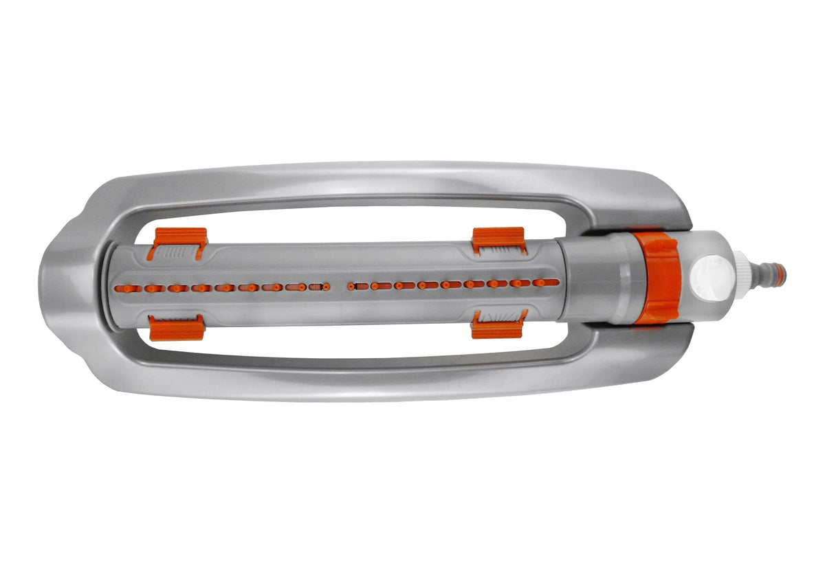 White Line Metal Oscillating Sprinkler – Adjustable Width & Range