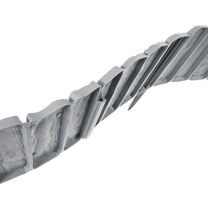 Lawn Edging, 2.32 Metres Plastic Palisade Wood Effect (Black)