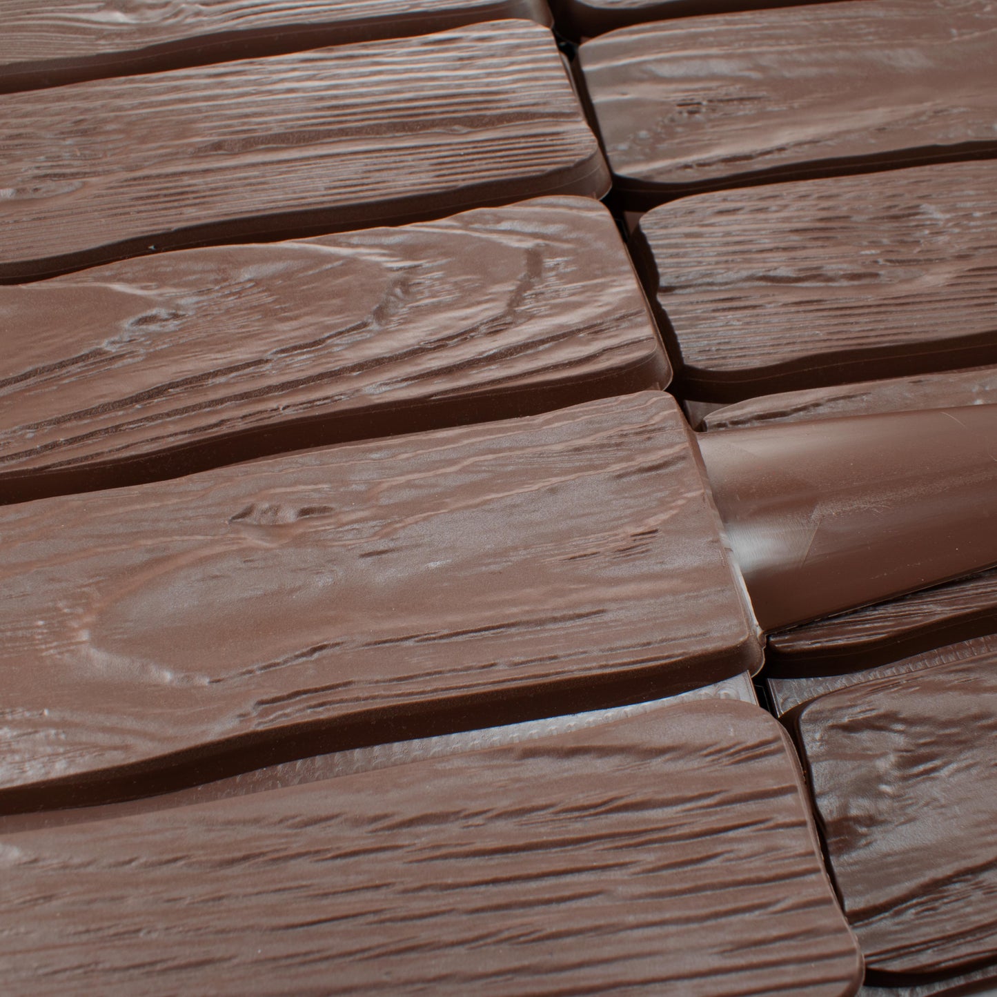 Lawn Edging, 2.32 Metres Plastic Palisade Wood Effect (Brown)