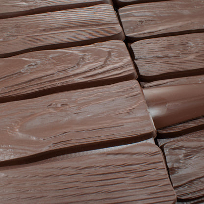 Lawn Edging, 2.32 Metres Plastic Palisade Wood Effect (Brown)