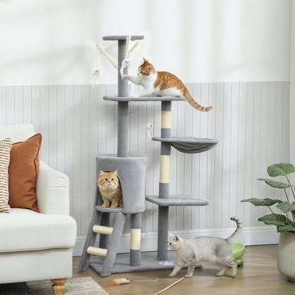 PawHut Multi-Level Cat Tower, 134cm